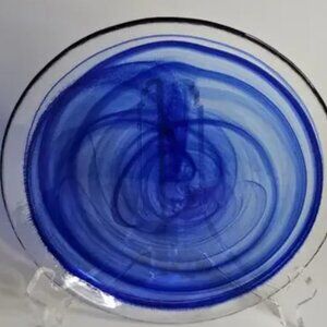 Offer to _greennyc  8 BORMIOLI ROCCO Cobalt Blue Luncheon Salad Plate 8 Inches